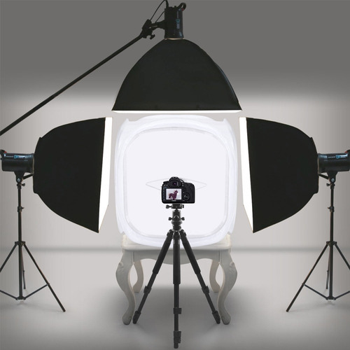 Caja Cubo Luz Para Fotografía Profesional Producto Lumen 60x60 Cm 4 color Blanco