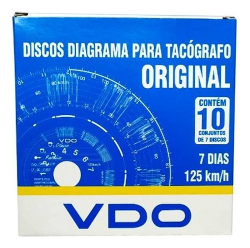 Disco Diagrama Para Tacografo 7 Días 125 Km/h Pack X 5