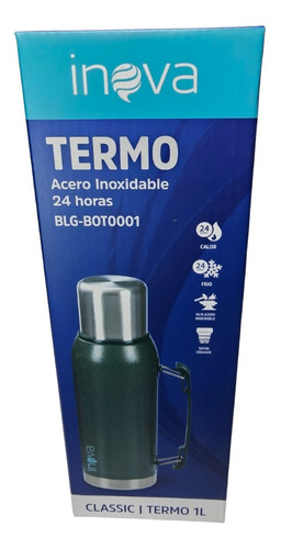 Imagen 6 de 6 de Termo Acero Inoxidable Tapon Cebador Bpa Free 1 Litro Inova