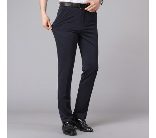 Pantalones De Vestir Traje Para Hombre Casual Cómodos Y Elás