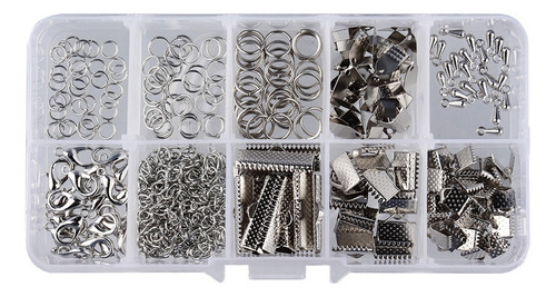 400 Piezas Diy Joyería Cinta Cierre Final Kit Surtido