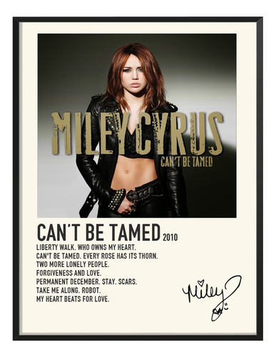 Cuadro Miley Cyrus Album Music Tracklist Exitos Can Be Tamed
