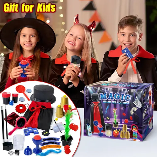 PATIFEED Kit De Magia Con Instrucciones Paso A Paso – Trucos Clásicos Para Niños De 6 A 12 Años, Regalo Ideal Para Cumpleaños Y Navidad