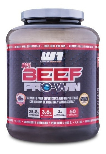 Imagen 1 de 5 de Proteina De Carne Beef Pro Win 2 Kgs Con Adición De Creatina