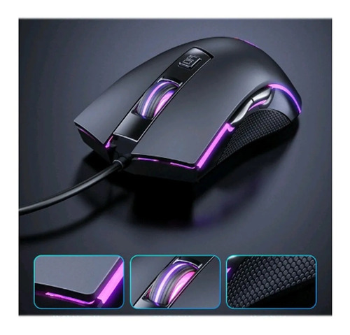 Mouse Gamer Profesional Usb 3600dpi Luces Rgb Aoc Gm120