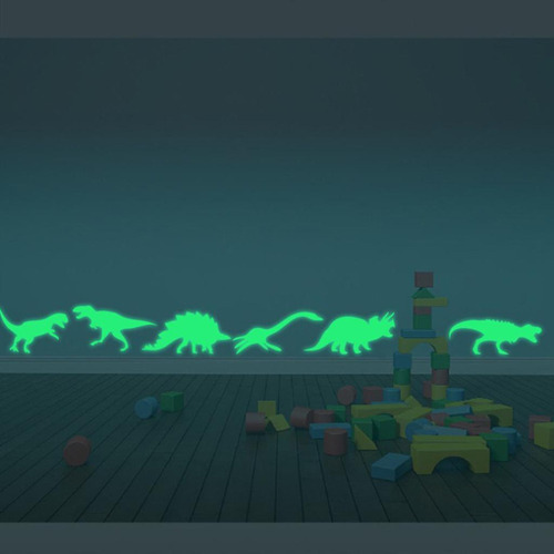 Etiquetas De Pared De Tejado Oscuridad 9x Dinosaurio