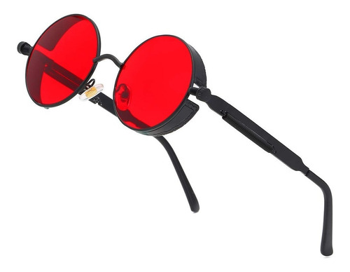Gafas De Sol Casual Steampunk Redondas Unisex