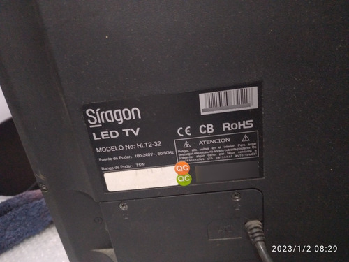 Imagen 2 de 2 de Tv Led Síragon Modelo Hlt2-32 Para Reparar O Repuestos