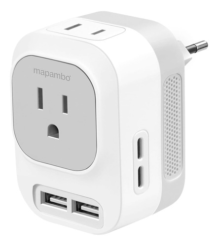 Adaptador De Enchufe De Viaje Universal Europeo De 220 V A 1