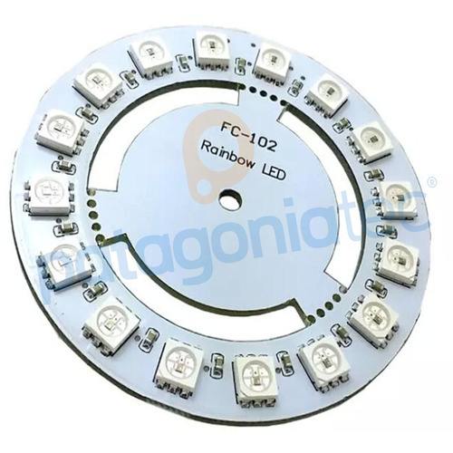 16 Neo Pixel Led Ws2812 Smd Placa Circular Arduino Ptec