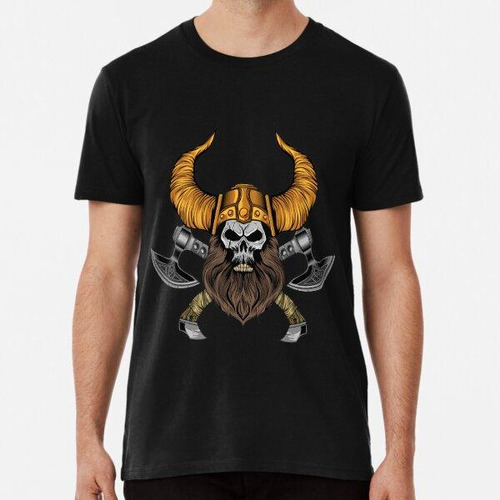 Remera Barba Vikinga Algodon Premium