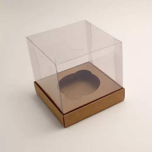 Caixa Mini Bolo G (8cm X 8cm X 8cm) Kraft - 10 Unidades