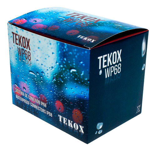 Conector Estanco Lineal Ip68 2 Polos + Tierra Tekox