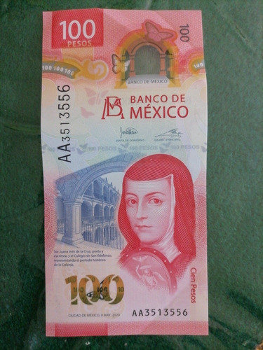 Nuevo Billete De 100 Pesos Serie Aa