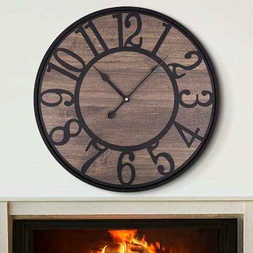 Reloj De Pared Grande, Silencioso, Sin Tictac, Funciona Con