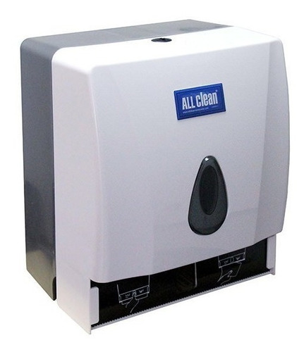 Imagen 2 de 5 de Dispensador Papel Rollo Y Toallas Blanco All Clean