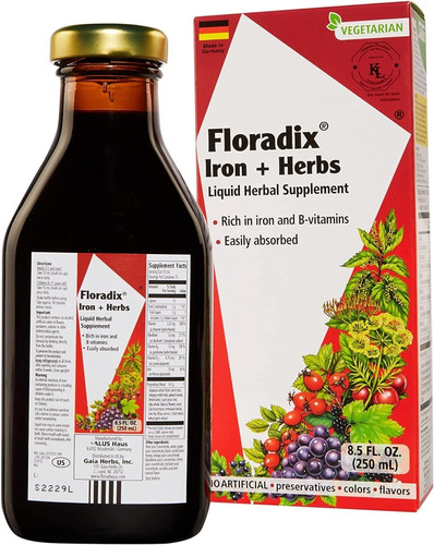 Salus Floradix Floravital Iron & Herbs - mL a $1295