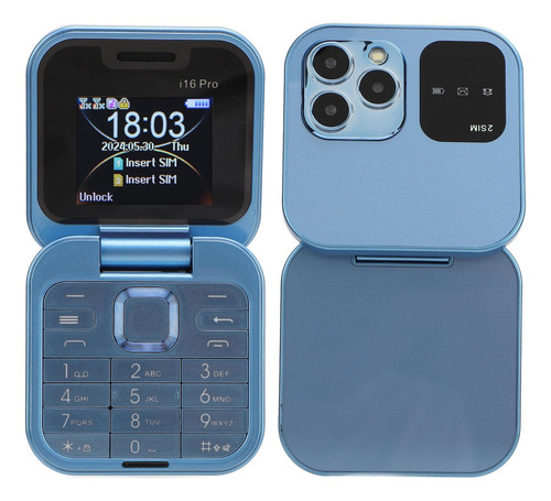 Flip Phone, Mini 2g Flip Cell Phone 2 Tarjeta Sim Teléfono Celular Para Personas Mayores Con Linterna Led, Cámara Trasera Hd, Radio Fm, Lista Negra,