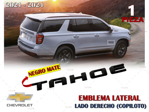 Emblema Tahoe 2021-2024 Negro Mate Derecho