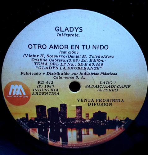 Gladys La Bomba - Otro Amor En Tu Nido Simple 1987 Cumbia