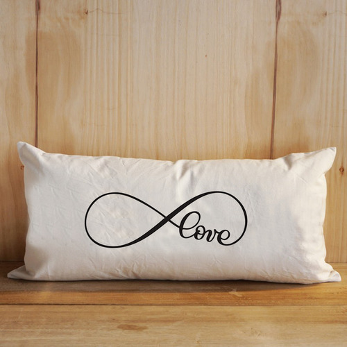 Almohadon Decorativo Frases Relleno Y Funda Desmontable - estampado Infinito