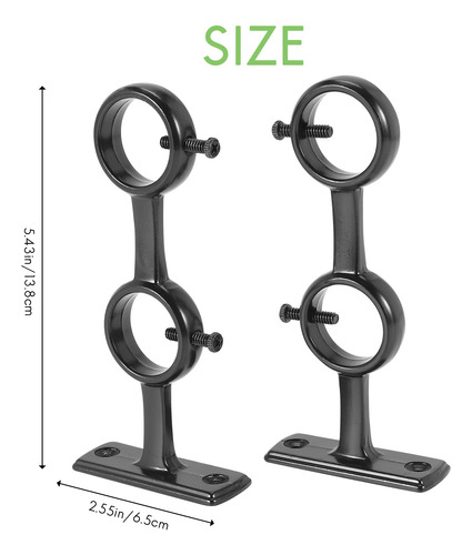 Soporte Para Barra De Cortina, 2 Soportes Para Barras De Cor
