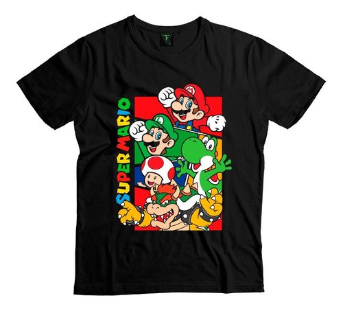 Polera Super Mario Bros Luigi Yoshi Bowser Hombre Mujer 