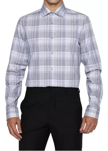 Camisa Calvin Klein 100% Algodon Cuadros Hombre