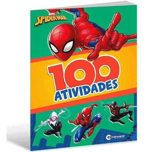 Livro 100 Atividades Infantis Homem Aranha Spider Man Marvel