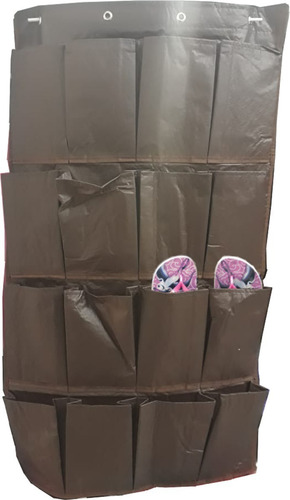 Zapatero vertical Napa, 8 pares, sandalias marrones