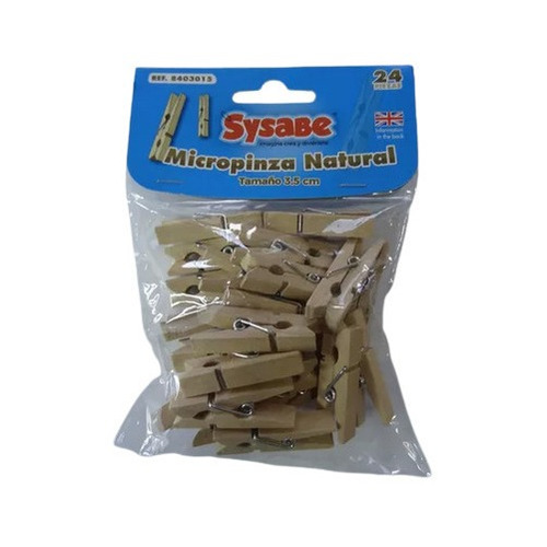 Micropinza Natural Sysabe 3,5 Cms ( 24 Piezas )