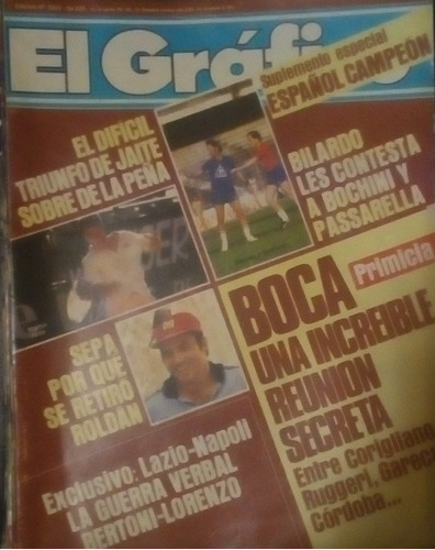 El Gráfico 3393 Suplemento Especial Español Campeón Boca