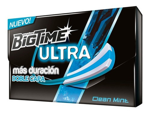 Bigtime Ultra Cleanmint Chicle Sin Azúcar 24 Grs