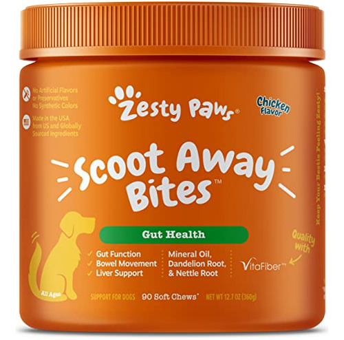 Zesty Paws Scoot Away Soft Chews For Dogs - Con Tb52z