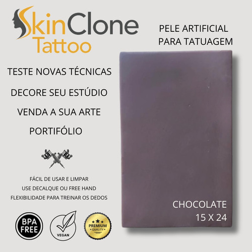 Pele Para Treinamento E Arte Tattoo - Chocolate - Skinclone