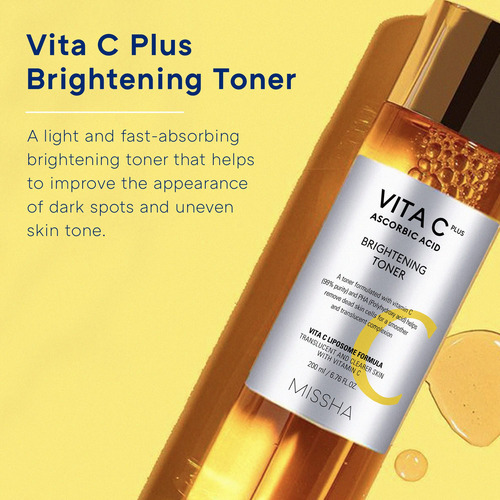 Tónico Facial Missha Vita C Plus 25% De Vitamina C 200 Ml