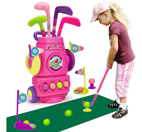 Juego De Golf Para Niños Pequeños De Augtoy: Clubes De Golf