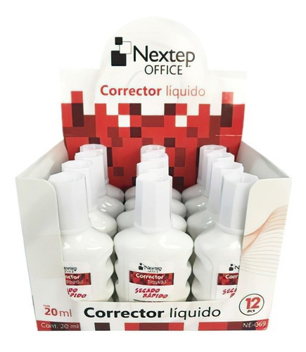 6 Cajas De 12 Piezas Corrector Liquido Blanco Nextep Ne0 /vc