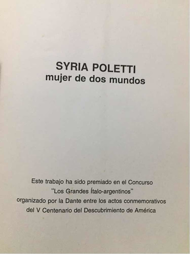 Silvia Poletti. Mujer De Dos Mundos. Walter Gardini (Usado)