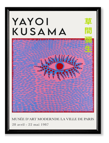 Cuadros Yayoi Kusama Arte Abstracto Moderno Japones C/marco Color Eye