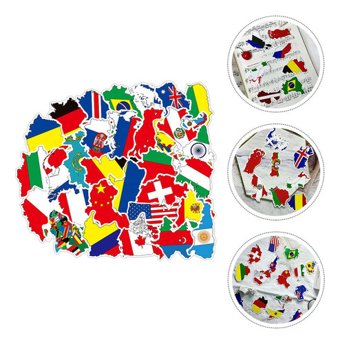 X Pegatinas De País, Pegatinas Con Banderas, Apliques, 100