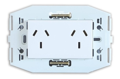 Toma Doble C/bastidor Incorporado Blanco Kalop