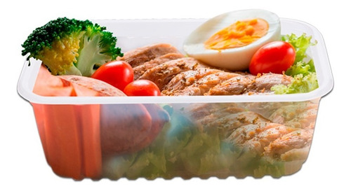 24un. Pote Descartável 350ml Freezer Microondas Marmita Fit