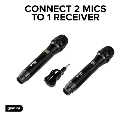 Set De Micrófonos Inalámbricos Gemini Gmu-m200 Pro Uhf, Paqu