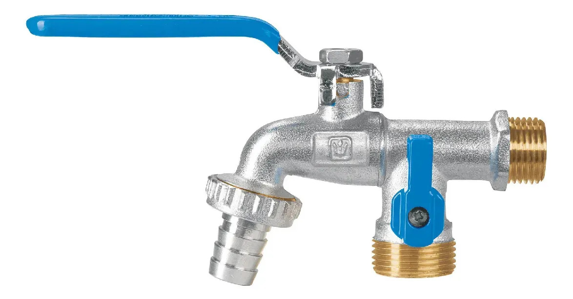 Llave De Esfera Doble Salida 1/2'' De Latón Foset 48060