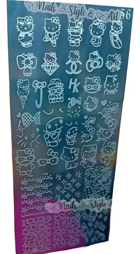 Placas Para Uñas Hello Kitty Stamping Nails