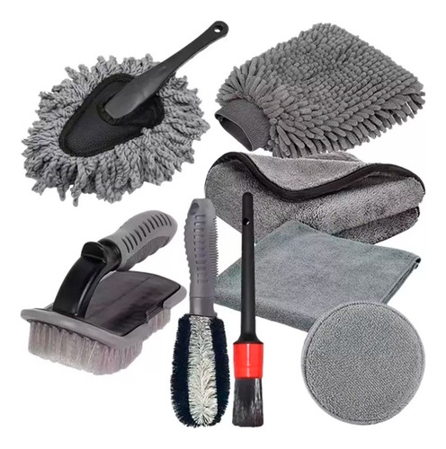 Set De Lavado Toalla Microfibra Auto Paño 8 Pzs