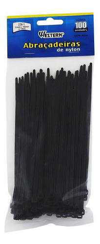 Abraçadeira Nylon Enforca Gato Preto 3,6x 150mm Western Cor Preto