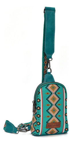 Bolso Bandolera De Lona Con Cremallera Étnica Boho D