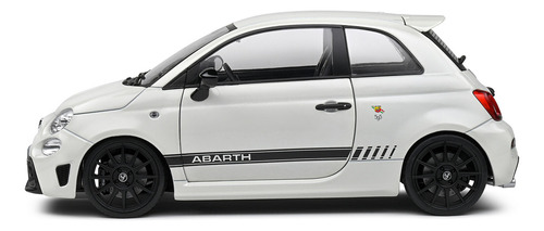 Miniatura Fiat 500 (f595) Abarth 2022 Branco Ghiaccio 1:18 Solido